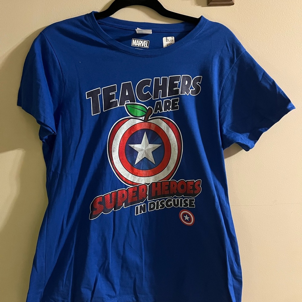 Marvel Blue Teachers Are Super Heroes Kids Shirt